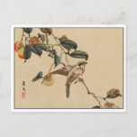 Vintage Japanese Art Bird In Tree Postcard at Zazzle