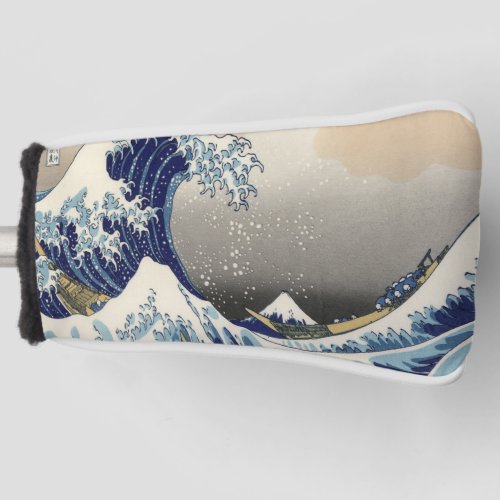 vintage japanese  art ocean landscape great wave golf head cover