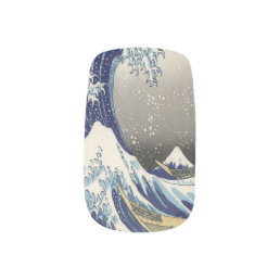 vintage japanese  art ocean landscape great wave minx nail art