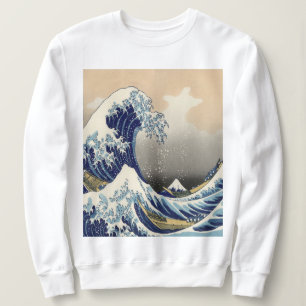 vintage japanese art ocean landscape great wave sweatshirt