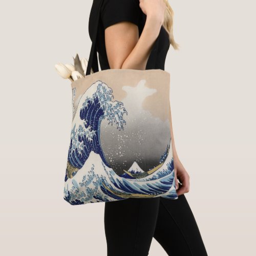 vintage japanese  art ocean landscape great wave tote bag