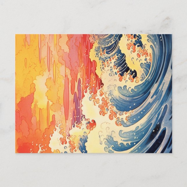 Vintage Japanese art postcard (Front)