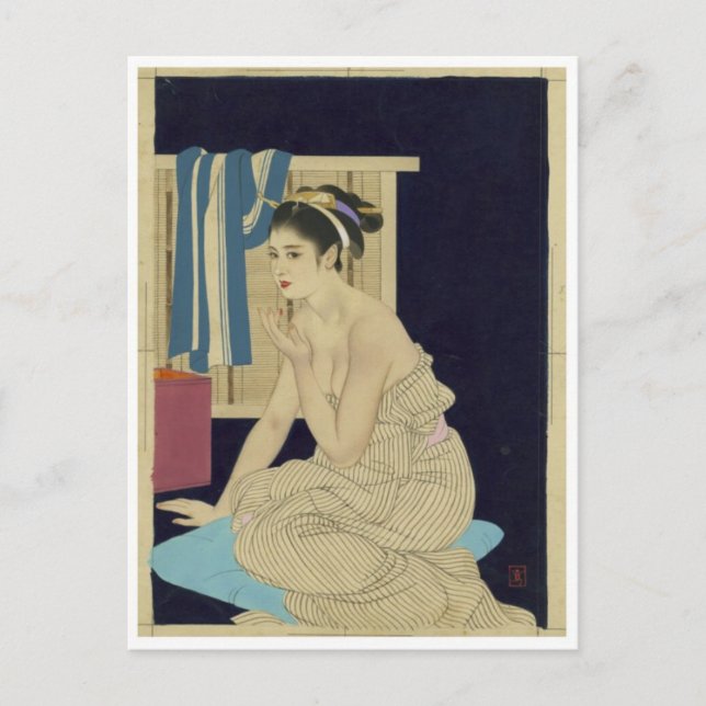 Vintage Japanese Art Postcard (Front)
