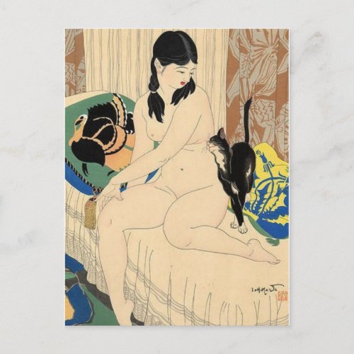 Vintage Japanese Art Postcard