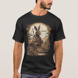 Vintage Japanese Art Samurai Rabbit T Shirt