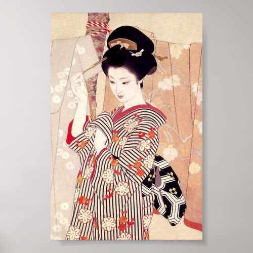 Vintage Japanese Art Shimura Tatsumi Poster