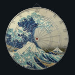 Vintage Japanese Art, The Great Wave by Hokusai Dart Board<br><div class="desc">36 Views of Mount Fuji: The Great Wave Off the Coast of Kanagawa by Katsushika Hokusai from the Edo period, c. 1830. Asian vintage fine art nautical illustration featuring a maritime seascape of huge crashing tidal waves with boats of people and Mount Fuji in the distance. Although assumed to be...</div>