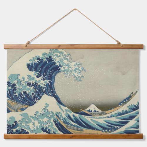 Vintage Japanese Art The Great Wave by Hokusai Hanging Tapestry
