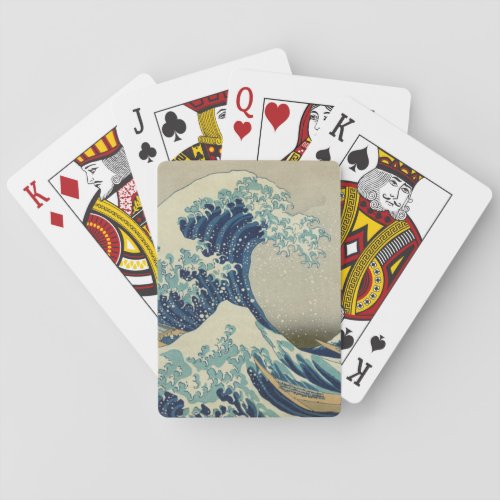 Vintage Japanese Art The Great Wave by Hokusai Playing Cards