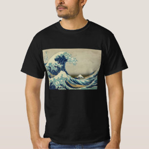 Vintage Japanese Art, The Great Wave by Hokusai T-Shirt