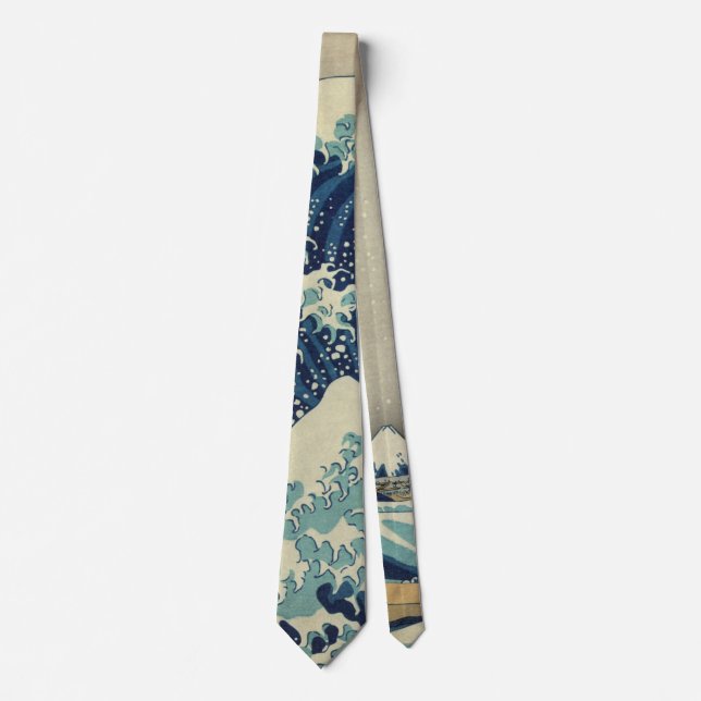 Vintage Japanese Art, The Great Wave by Hokusai Tie (Front)