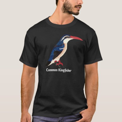 Vintage Japanese Bird Art Common Kingfisher T-Shirt