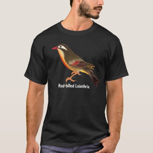 Vintage Japanese Bird Art Red-billed Leiothrix T-Shirt