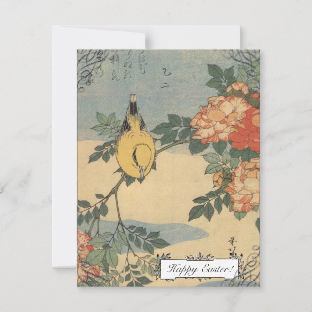 Vintage Japanese Bird Easter Cards (Front)
