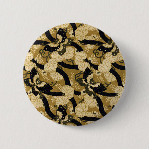 Vintage Japanese Butterfly G.A. Audsley Pattern Button