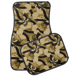 Vintage Japanese Butterfly G.A. Audsley Pattern Car Floor Mat