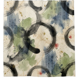 Vintage Japanese Calligraphy Art (3) Shower Curtain