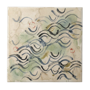 Vintage Japanese Calligraphy Art (6) Ceramic Tile