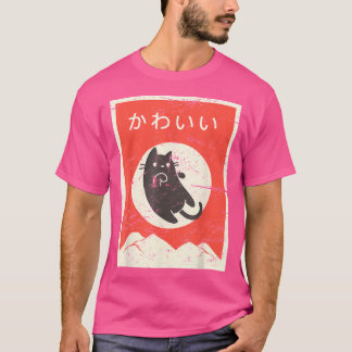 Vintage Japanese Cat Kawaii Anime T-Shirt
