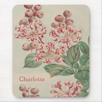 Vintage Japanese Cherry Blossom Personalized Mouse Mouse Pad