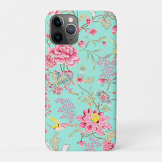 Vintage Japanese Chinoiserie Floral Mint Pattern iPhone 11 Pro Case