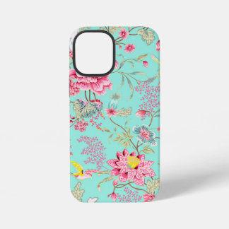 Vintage Japanese Chinoiserie Floral Mint Pattern iPhone 12 Mini Case