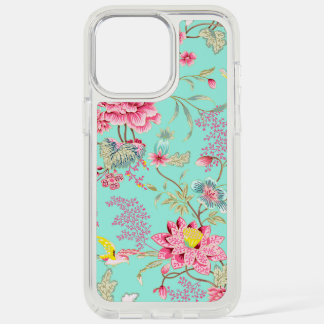 Vintage Japanese Chinoiserie Floral Mint Pattern iPhone 15 Pro Max Case