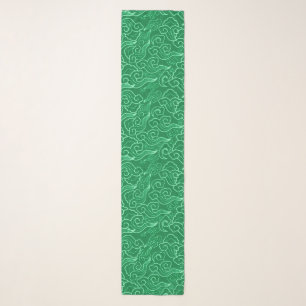 Vintage Japanese Clouds, Jade Green Scarf