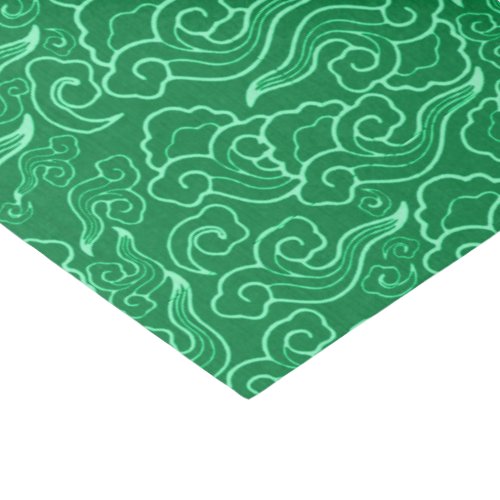 Vintage Japanese Clouds Jade Green Tissue Paper