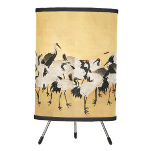 Vintage Japanese cranes Tripod Lamp