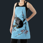 Vintage Japanese Crow and Cherry Blossoms Apron<br><div class="desc">A cheeky Japanese crow on a branch of cherry blossoms,  by an unknown artist.</div>