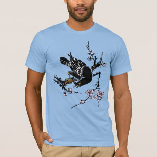 Vintage Japanese Crow and Cherry Blossoms T-Shirt