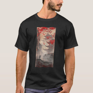 Vintage Japanese Culture Retro Art Print Cherry Bl T-Shirt