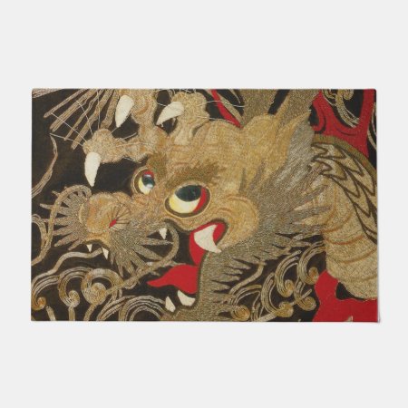 Vintage Japanese Dragon Doormat