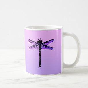 Vintage Japanese Dragonfly, amethyst purple Coffee Mug