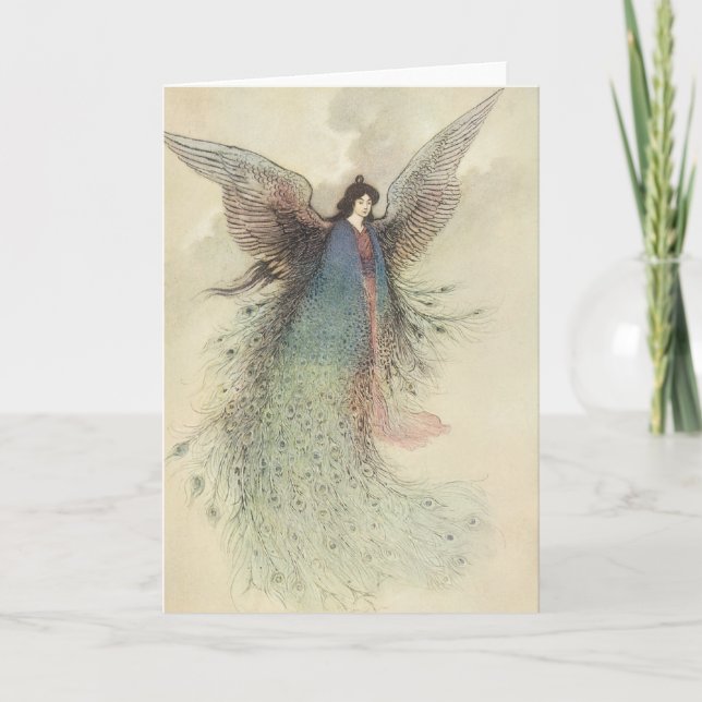 Vintage Japanese Fairy Tale, The Moon Maiden Card (Front)