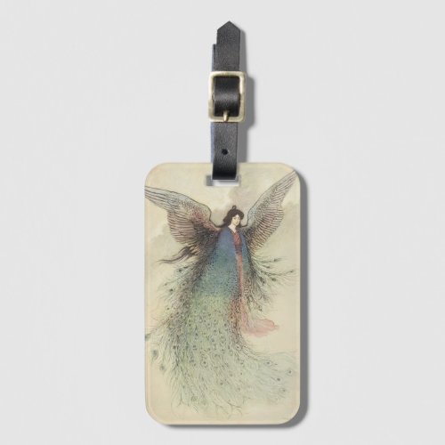 Vintage Japanese Fairy Tale The Moon Maiden Luggage Tag