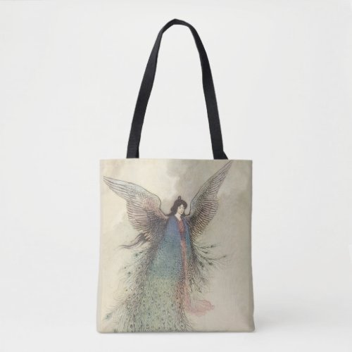 Vintage Japanese Fairy Tale The Moon Maiden Tote Bag