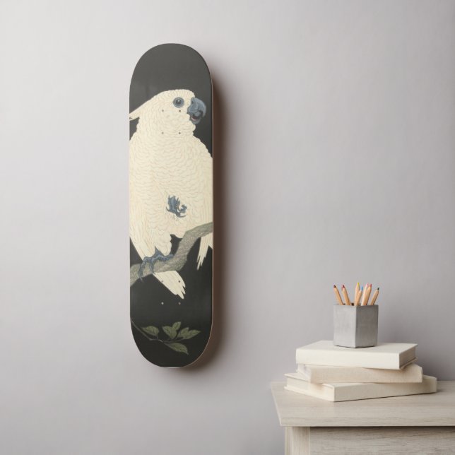 Vintage Japanese Fine Art Cockatoo Skateboard Deck (Wall Art)