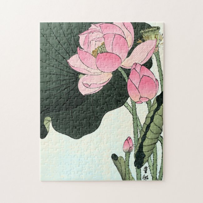 Vintage Japanese Fine Art | Lotus Flower