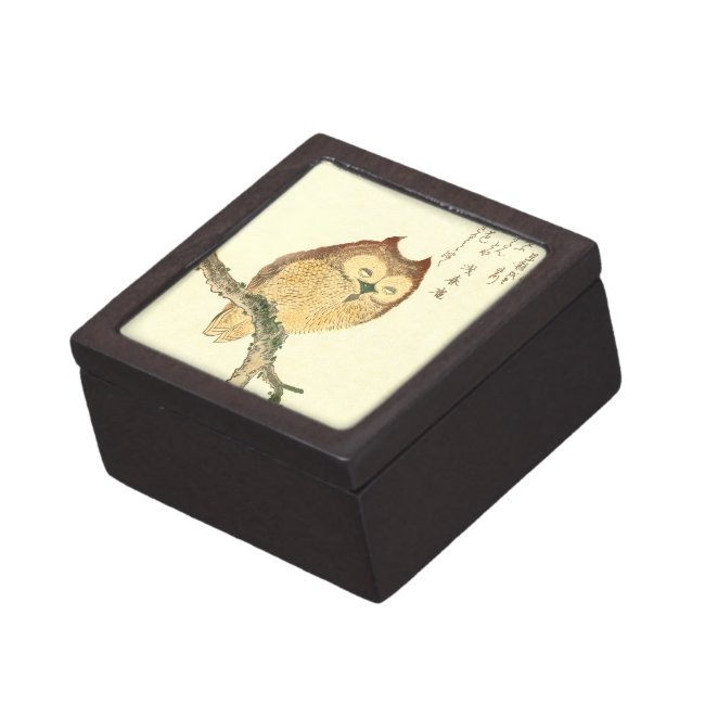 Vintage Japanese Fine Art Owl on a Branch Gift Box