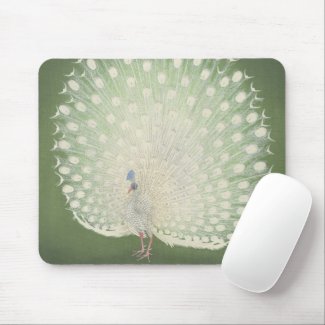 Vintage Japanese Fine Art | Peacock Mouse Pad