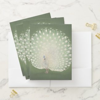 Vintage Japanese Fine Art | Peacock Pocket Folder