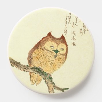 Vintage Japanese Fine Art Print | Owl on a Branch