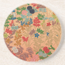 Vintage Japanese Floral Art All Over Print Drink