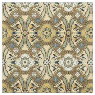 Vintage Japanese Floral Brocade Pattern Fabric