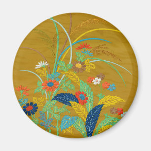 Vintage Japanese Floral Wildflower G.A. Audsley Magnet