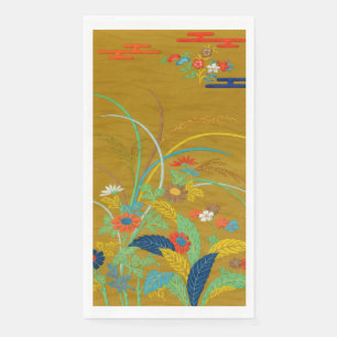 Vintage Japanese Floral Wildflower G.A. Audsley Paper Guest Towels