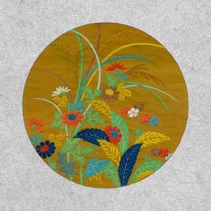 Vintage Japanese Floral Wildflower G.A. Audsley Patch