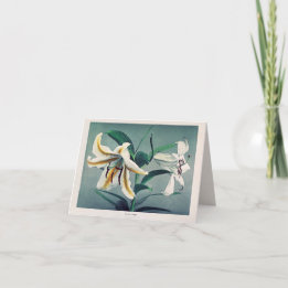 Vintage Japanese Flower Photography Card